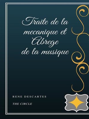 cover image of Traite de la mecanique et Abrege de la musique